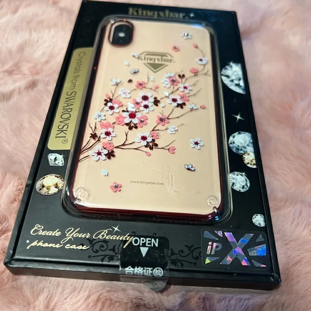 KINGXBAR Swarovski Crystal rose Gold Hard PC Case  for Apple iPhone 13 series